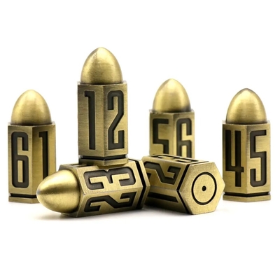 D6 Bullet Metal Dice Set 6 Pcs 6 Sided For Dnd Dungeons Rpg Warhammer Shadowrun Dice