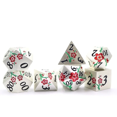 Zinc Alloy Polygonal Plum Blossom Metal Dice Suite Dragon And Dungeon DND
