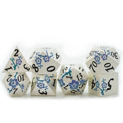 Zinc Alloy Polygonal Plum Blossom Metal Dice Suite Dragon And Dungeon DND