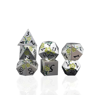 Zinc Alloy Polygonal Plum Blossom Metal Dice Suite Dragon And Dungeon DND