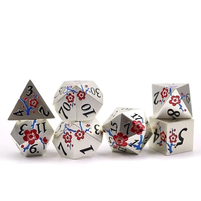 Zinc Alloy Polygonal Plum Blossom Metal Dice Suite Dragon And Dungeon DND