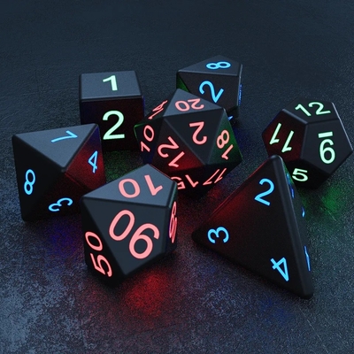DND Board Polyhedral Dice Adult Game Magic Trick Pixels Electronic Glow LED Dice