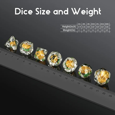 Custom Polyhedral DND Dice Set Hamburger Gaming For RPG Role Playing Table Games