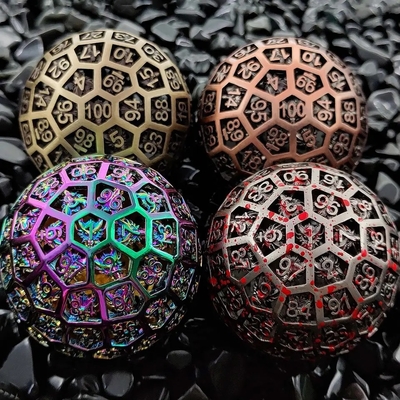 Hollow 100 Metal Dice Coc Running Group Board Game Dnd Giant Big