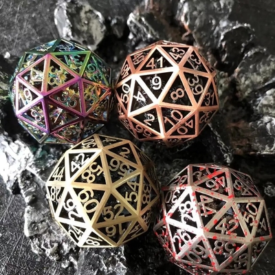 60D Macrobine Zinc Alloy Metal Dice Set Desktop Game Unique DND