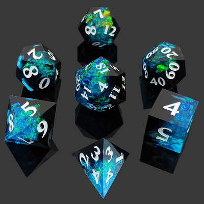 Two -Color Custom DND RPG Dice Set D6 D20 7 Mold Polyhedron Set