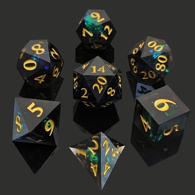 Two -Color Custom DND RPG Dice Set D6 D20 7 Mold Polyhedron Set