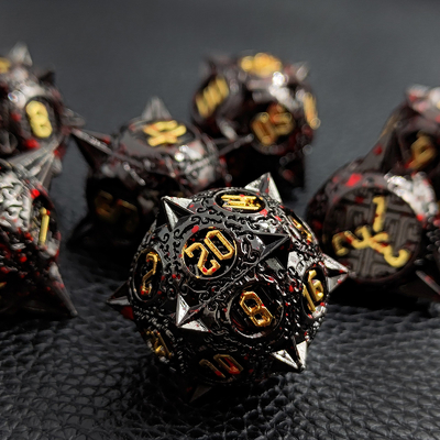 Bloodstarial Meteor Metal Dice Set D8 RPG Dragon And Dungeon