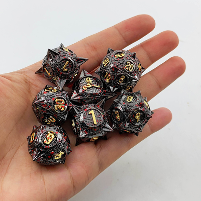 Bloodstarial Meteor Metal Dice Set D8 RPG Dragon And Dungeon