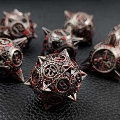 Bloodstarial Meteor Metal Dice Set D8 RPG Dragon And Dungeon