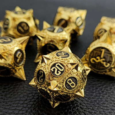 TRPG 16 Mm Polyfront DND Metal Dice Multi Color Custom Meteor Hammer