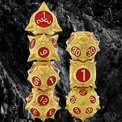 TRPG 16 Mm Polyfront DND Metal Dice Multi Color Custom Meteor Hammer