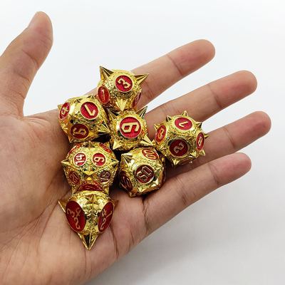 TRPG 16 Mm Polyfront DND Metal Dice Multi Color Custom Meteor Hammer
