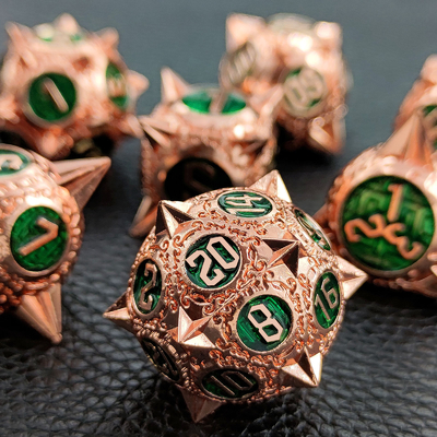 TRPG 16 Mm Polyfront DND Metal Dice Multi Color Custom Meteor Hammer