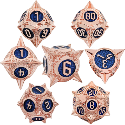 TRPG 16 Mm Polyfront DND Metal Dice Multi Color Custom Meteor Hammer