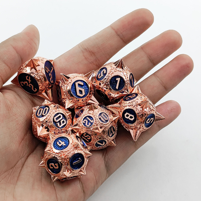 TRPG 16 Mm Polyfront DND Metal Dice Multi Color Custom Meteor Hammer