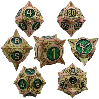 TRPG 16 Mm Polyfront DND Metal Dice Multi Color Custom Meteor Hammer