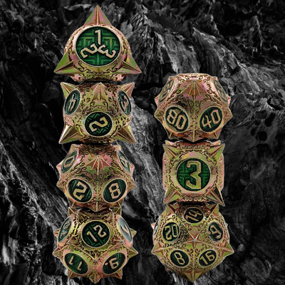 TRPG 16 Mm Polyfront DND Metal Dice Multi Color Custom Meteor Hammer