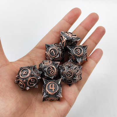 Retro Copper Meteor Hammer Metal Dice Dragon And Dungeon DND RPG D20