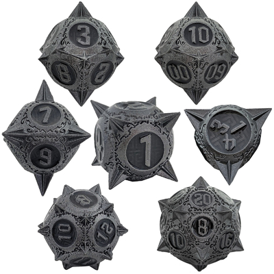 Retro Copper Meteor Hammer Metal Dice Dragon And Dungeon DND RPG D20