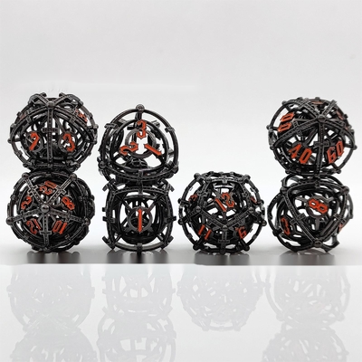 Sound Pearl RPG Metal Hollow Dice Set DND Cisu 16mm Smooth