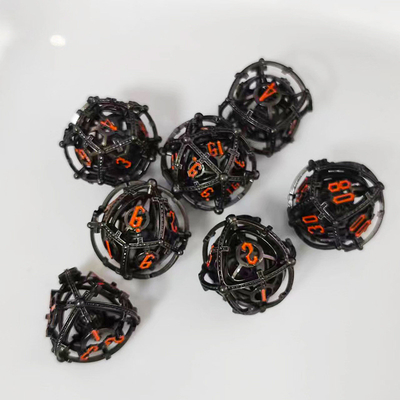 Sound Pearl RPG Metal Hollow Dice Set DND Cisu 16mm Smooth