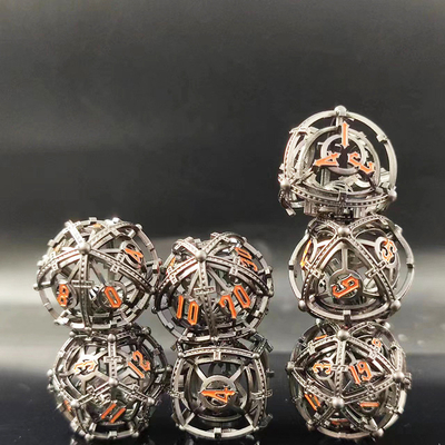 Sound Pearl RPG Metal Hollow Dice Set DND Cisu 16mm Smooth