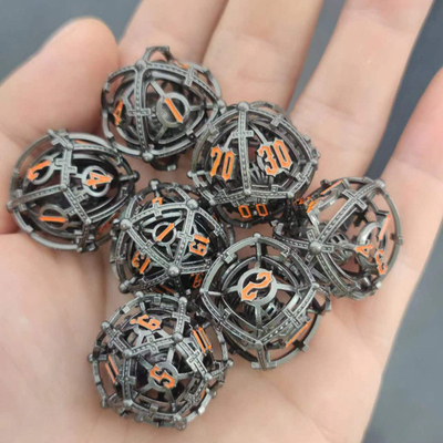 Sound Pearl RPG Metal Hollow Dice Set DND Cisu 16mm Smooth