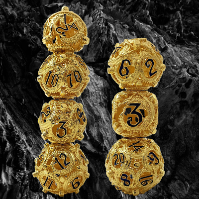 Longkong Circle Metal Dice Set DND Dungeon And Multi -Noodle RPG Chessboard Game