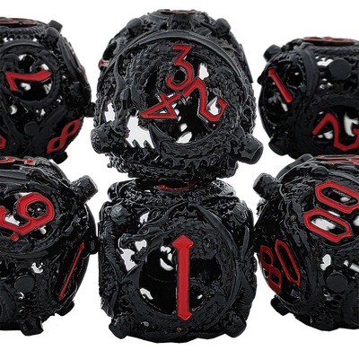 Longkong Circle Metal Dice Set DND Dungeon And Multi -Noodle RPG Chessboard Game