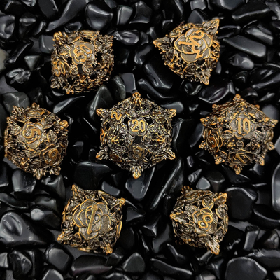 Polyhedral Metal Hollow Dice RPG Role Playing DND Dungeons And Dragons Tabletop Game