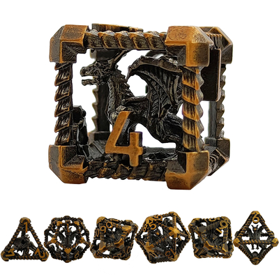 Hollow Multi -Noodle Metal Dice Flying Dragon Dungeon And Dragon DND
