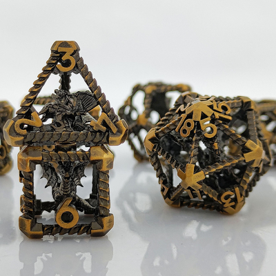 Hollow Multi -Noodle Metal Dice Flying Dragon Dungeon And Dragon DND