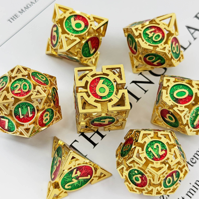 Arrow Hollow Metal Dice Suit Multi -Faceted DND Dungeon And Dragon