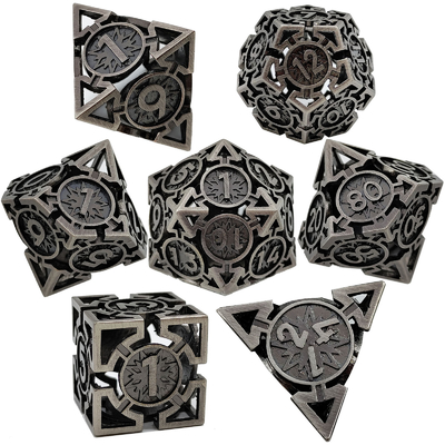 Arrow Hollow Metal Dice Suit Multi -Faceted DND Dungeon And Dragon