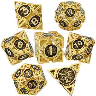 Arrow Hollow Metal Dice Suit Multi -Faceted DND Dungeon And Dragon
