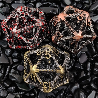 20 Sided Metal Hollow Dice D20 Large-Scale DND Polyhedral RPG Dungeons And Dragons