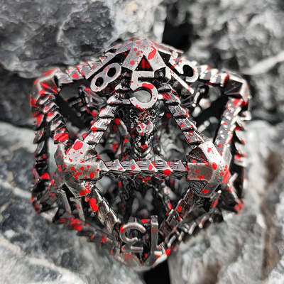 20 Sided Metal Hollow Dice D20 Large-Scale DND Polyhedral RPG Dungeons And Dragons