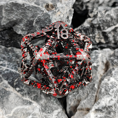 20 Sided Metal Hollow Dice D20 Large-Scale DND Polyhedral RPG Dungeons And Dragons