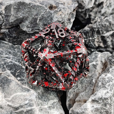 20 Sided Metal Hollow Dice D20 Large-Scale DND Polyhedral RPG Dungeons And Dragons
