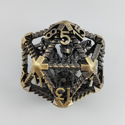 20 Sided Metal Hollow Dice D20 Large-Scale DND Polyhedral RPG Dungeons And Dragons