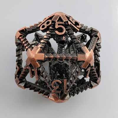 20 Sided Metal Hollow Dice D20 Large-Scale DND Polyhedral RPG Dungeons And Dragons