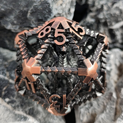 20 Sided Metal Hollow Dice D20 Large-Scale DND Polyhedral RPG Dungeons And Dragons
