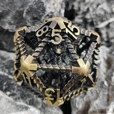 20 Sided Metal Hollow Dice D20 Large-Scale DND Polyhedral RPG Dungeons And Dragons
