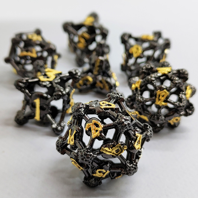 Hollow Skull Multi  Face Metal Dice Set Dungeon And Dragon RPG#DND