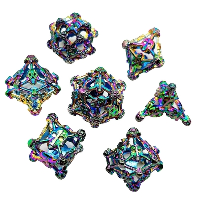 Hollow Skull Multi  Face Metal Dice Set Dungeon And Dragon RPG#DND