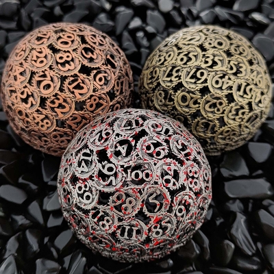 Panlong Hollow 100D Metal Dice Set Dungeon And Dragon DND#RPG#COC