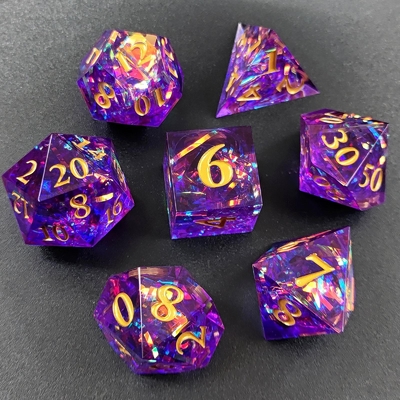 Color Strip Multi Faceted Resin Dice Gate Dungeon And Dragon DND#COC