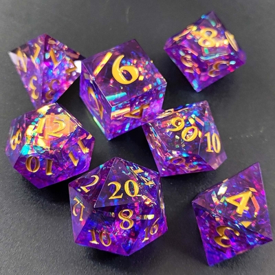 Color Strip Multi Faceted Resin Dice Gate Dungeon And Dragon DND#COC