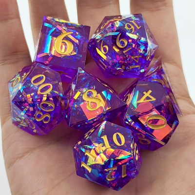 Color Strip Multi Faceted Resin Dice Gate Dungeon And Dragon DND#COC